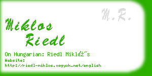 miklos riedl business card